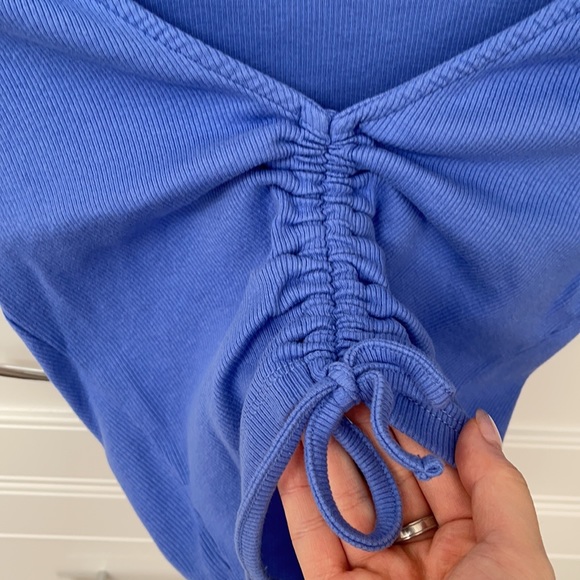 Zara blue ruched crop top - Picture 5 of 6